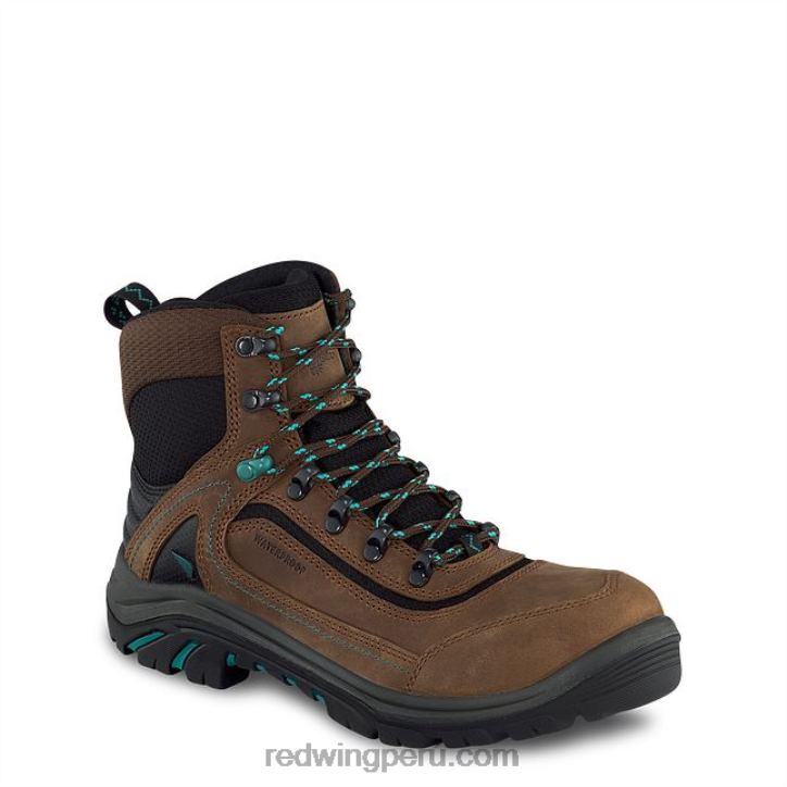 marrón/turquesa X22T157 Red Wing botas de trabajo impermeables con punta de seguridad de 5 pulgadas para mujer estilo 2340 king toe - Image 1