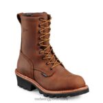 marrón X22T115 Red Wing trabajo - estilo 2219 loggermax botas de seguridad con punta de seguridad impermeables y aisladas para hombre de 9 pulgadas