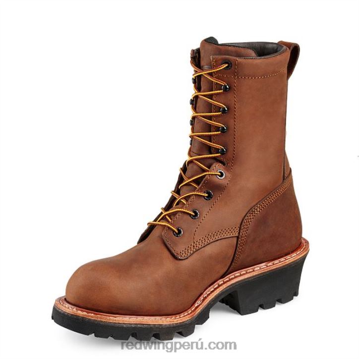 marrón X22T115 Red Wing trabajo - estilo 2219 loggermax botas de seguridad con punta de seguridad impermeables y aisladas para hombre de 9 pulgadas - Image 3