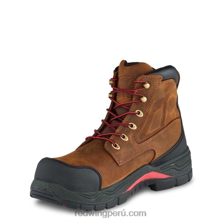 marrón X22T120 Red Wing trabajo - estilo 4436 supersole para hombre de 11 pulgadas resistente al agua con punta de seguridad metguard bota sin cordones - Image 3