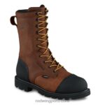 marrón X22T68 Red Wing trabajo - estilo 2401 flexforce botas de seguridad impermeables para hombres de 6 pulgadas
