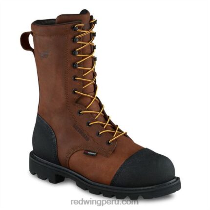 marrón X22T68 Red Wing trabajo - estilo 2401 flexforce botas de seguridad impermeables para hombres de 6 pulgadas
