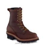 marrón X22T79 Red Wing bota de trabajo con punta de seguridad de 8 pulgadas para hombre estilo 2233 supersole