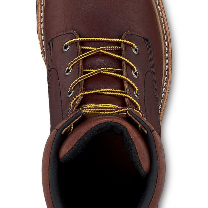 marrón X22T79 Red Wing bota de trabajo con punta de seguridad de 8 pulgadas para hombre estilo 2233 supersole - Image 4
