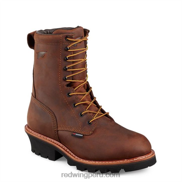 marrón X22T85 Red Wing trabajo - estilo 6617 tradesman bota de seguridad impermeable con cremallera lateral para hombre de 6 pulgadas - Image 1
