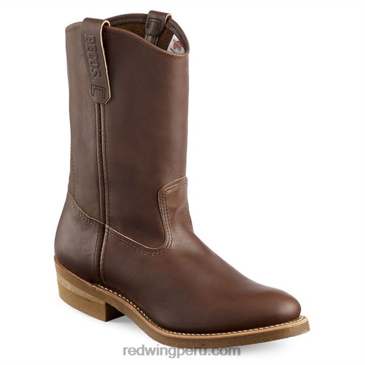 marrón X22T94 Red Wing trabajo - estilo 411 tracción tred botas impermeables con punta suave de 8 pulgadas para hombres - Image 1