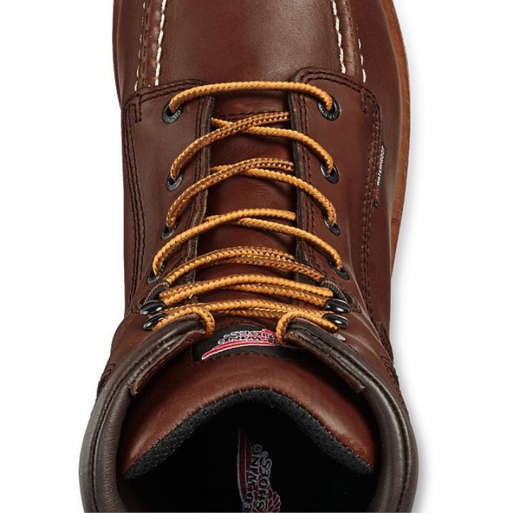 marrón X22T95 Red Wing trabajo - estilo 3530 king toe men's 8 pulgadas impermeable csa metguard bota de seguridad con punta - Image 4