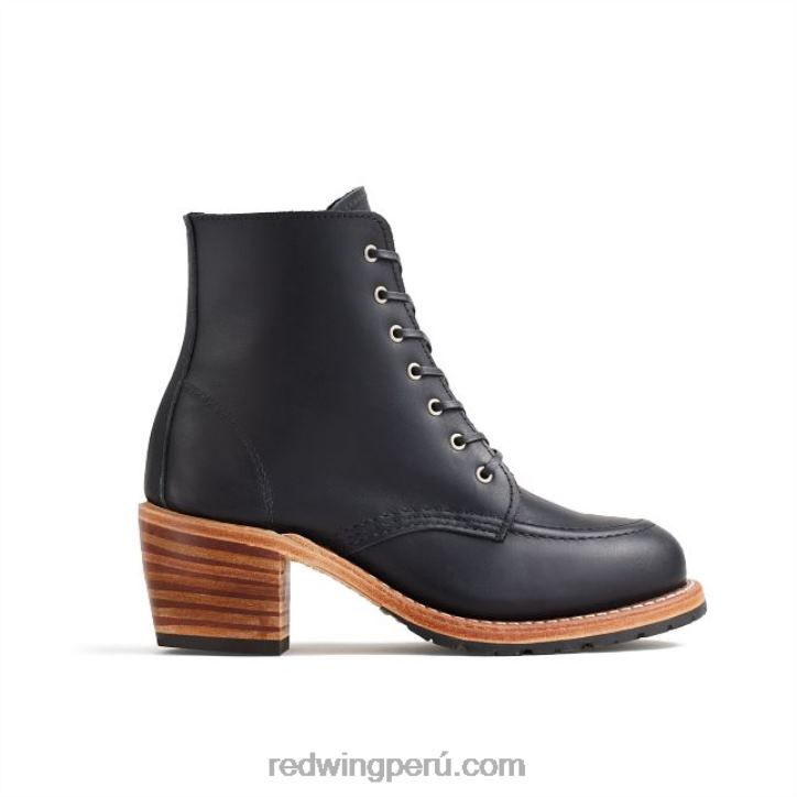 negro X22T181 Red Wing heritage - bota de mujer con tacón style 3406 clara en piel de arnés - Image 1