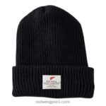 negro X22T286 Red Wing gorro de punto con logotipo estilo 97456 gorro de reloj de punto unisex